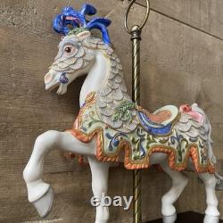 Cybis Charger Carousel Horse Limited Edition Bisque Porcelain 12 Tall