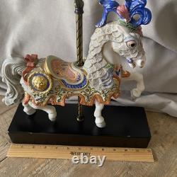 Cybis Charger Carousel Horse Limited Edition Bisque Porcelain 12 Tall