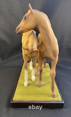 Cybis Horses 1969 Pair Darby And Joan Double Porcelain Colt Figurine W Stand