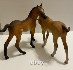 Cybis Horses Porcelain Foals Statue Colt Filly 1969 Darby & Joan Figurine READ