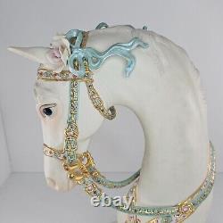 Cybis Porcelain Horse Head Bust Figurine Floral Accents Satin Decorated On Base