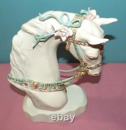Cybis Porcelain Horse Head Figure Satin