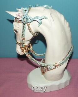 Cybis Porcelain Horse Head Figure Satin