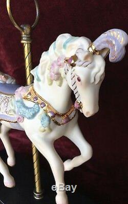 Cybis Sugarplum Porcelain Carousel Horse 12 1983 L/Edition Collectible #718/750