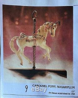 Cybis Sugarplum Porcelain Carousel Horse 12 1983 L/Edition Collectible #718/750