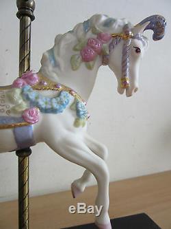 Cybis hand painted porcelain carousel horse on stand #66