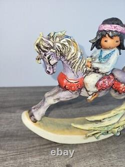 DeGrazia by Goebel Beautiful Rocking Horse & Saddle Up Figurines 7327 RARE
