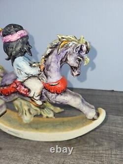 DeGrazia by Goebel Beautiful Rocking Horse & Saddle Up Figurines 7327 RARE
