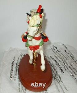 Disney Lenox Mickey's Christmas Carousel Horse Figurine With Minnie -new In Box