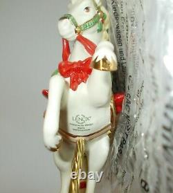 Disney Lenox Mickey's Christmas Carousel Horse Figurine With Minnie -new In Box