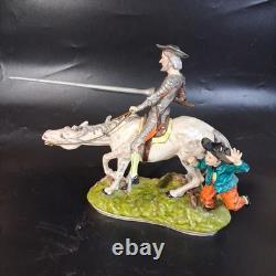 Dresden Don Quixote Sancho Horse Sandizell Höffner Porcelain Figurine Germany