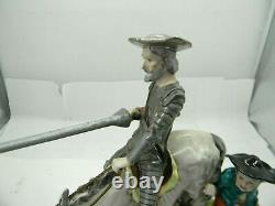 Dresden Don Quixote Sancho Horse Sandizell Höffner Porcelain Figurine Germany