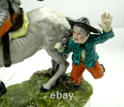 Dresden Don Quixote Sancho Horse Sandizell Höffner Porcelain Figurine Germany