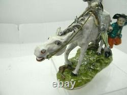 Dresden Don Quixote Sancho Horse Sandizell Höffner Porcelain Figurine Germany