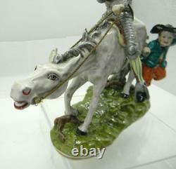 Dresden Don Quixote Sancho Horse Sandizell Höffner Porcelain Figurine Germany