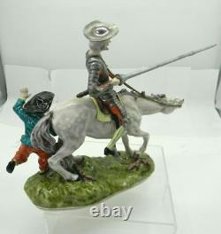 Dresden Don Quixote Sancho Horse Sandizell Höffner Porcelain Figurine Germany