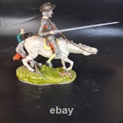 Dresden Don Quixote Sancho Horse Sandizell Höffner Porcelain Figurine Germany