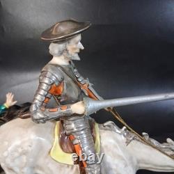 Dresden Don Quixote Sancho Horse Sandizell Höffner Porcelain Figurine Germany