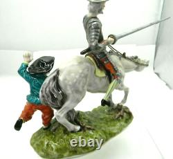 Dresden Don Quixote Sancho Horse Sandizell Höffner Porcelain Figurine Germany