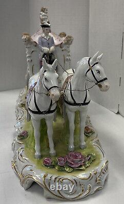 Dresden Germany Horse drawn Cinderella Coach Carriage Detailed Excellent 20X10