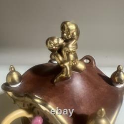 Dresden Lace Cinderella Before The Stroke Of Midnight Coach Horses Figurine AsIs