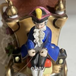 Dresden Lace Cinderella Before The Stroke Of Midnight Coach Horses Figurine AsIs