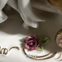 Dresden Lace Cinderella Before The Stroke Of Midnight Coach Horses Figurine AsIs