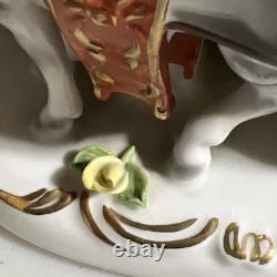 Dresden Lace Cinderella Before The Stroke Of Midnight Coach Horses Figurine AsIs