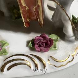 Dresden Lace Cinderella Before The Stroke Of Midnight Coach Horses Figurine AsIs