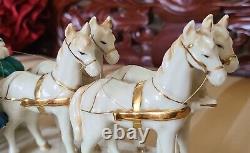 Dresden Porcelain Figurine Horse and Carriage