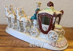 Dresden Porcelain Figurine Horse and Carriage