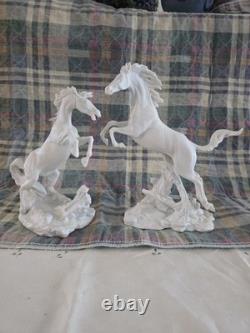 Edward D Hart Raging/ Battling Stallions By Franklin Mint