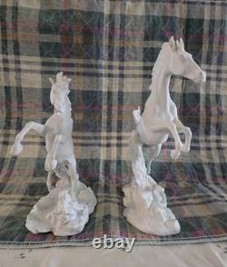Edward D Hart Raging/ Battling Stallions By Franklin Mint