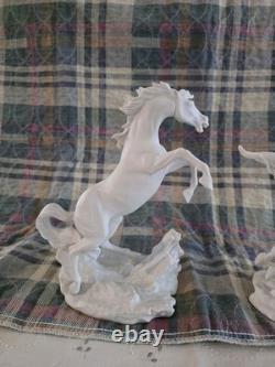 Edward D Hart Raging/ Battling Stallions By Franklin Mint