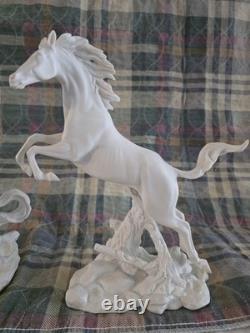 Edward D Hart Raging/ Battling Stallions By Franklin Mint