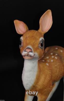 Edward Marshall Boehm Porcelain FAWN 400-90 Horse & Feather Logo Deer