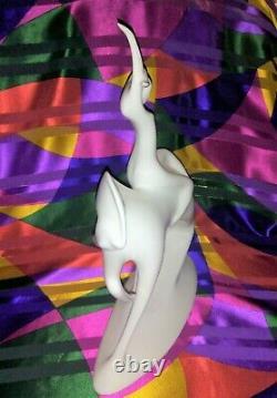 Elegant Royal Dux Lady Godiva On Horse White Porcelain Figurine
