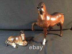 English Mare and Austrian Colt Figurines Well Marked Differently but Great Match