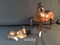 English Mare and Austrian Colt Figurines Well Marked Differently but Great Match