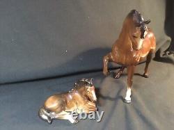 English Mare and Austrian Colt Figurines Well Marked Differently but Great Match