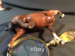 English Mare and Austrian Colt Figurines Well Marked Differently but Great Match