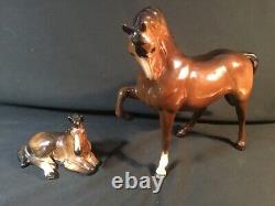 English Mare and Austrian Colt Figurines Well Marked Differently but Great Match