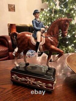 Equestrian Male Rider Dressage FITZ & FLOYD Majestic Stallion Elegant Figurine