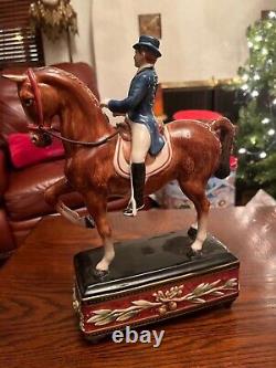 Equestrian Male Rider Dressage FITZ & FLOYD Majestic Stallion Elegant Figurine