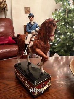 Equestrian Male Rider Dressage FITZ & FLOYD Majestic Stallion Elegant Figurine