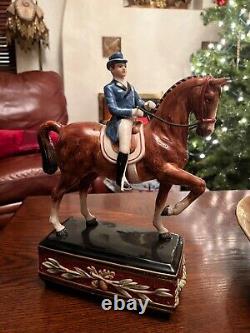 Equestrian Male Rider Dressage FITZ & FLOYD Majestic Stallion Elegant Figurine