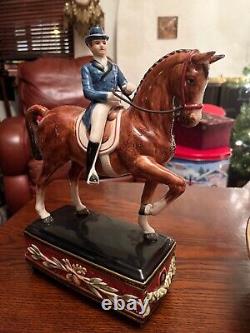 Equestrian Male Rider Dressage FITZ & FLOYD Majestic Stallion Elegant Figurine