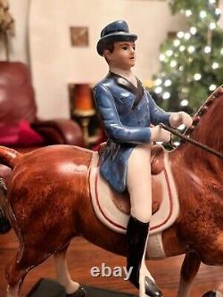 Equestrian Male Rider Dressage FITZ & FLOYD Majestic Stallion Elegant Figurine