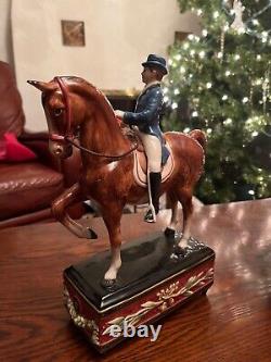 Equestrian Male Rider Dressage FITZ & FLOYD Majestic Stallion Elegant Figurine