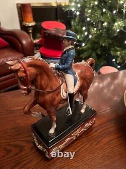 Equestrian Male Rider Dressage FITZ & FLOYD Majestic Stallion Elegant Figurine